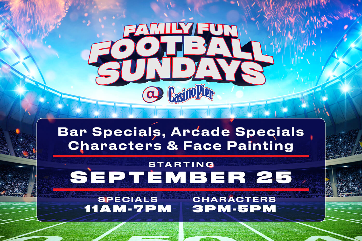 Casino Pier Family Fun Football Sundays - Seaside Heights New